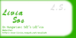 livia sos business card